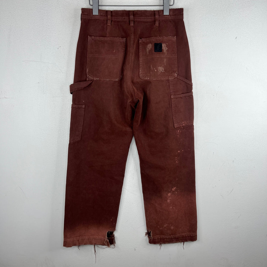 ERD Red Distressed Carpenter Pants