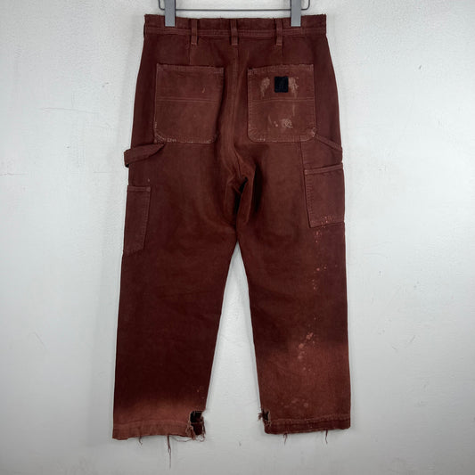 ERD Red Distressed Carpenter Pants