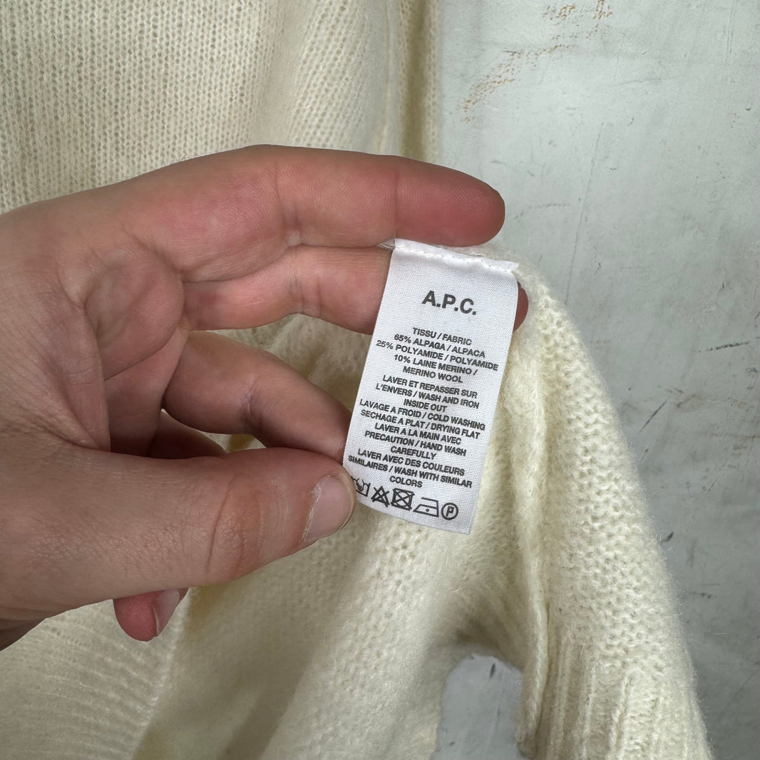 APC Beige Alpaca Wool Knit Sweater
