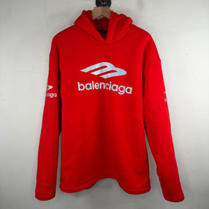 Balenciaga Skiwear 3B Red Fleece Hoodie