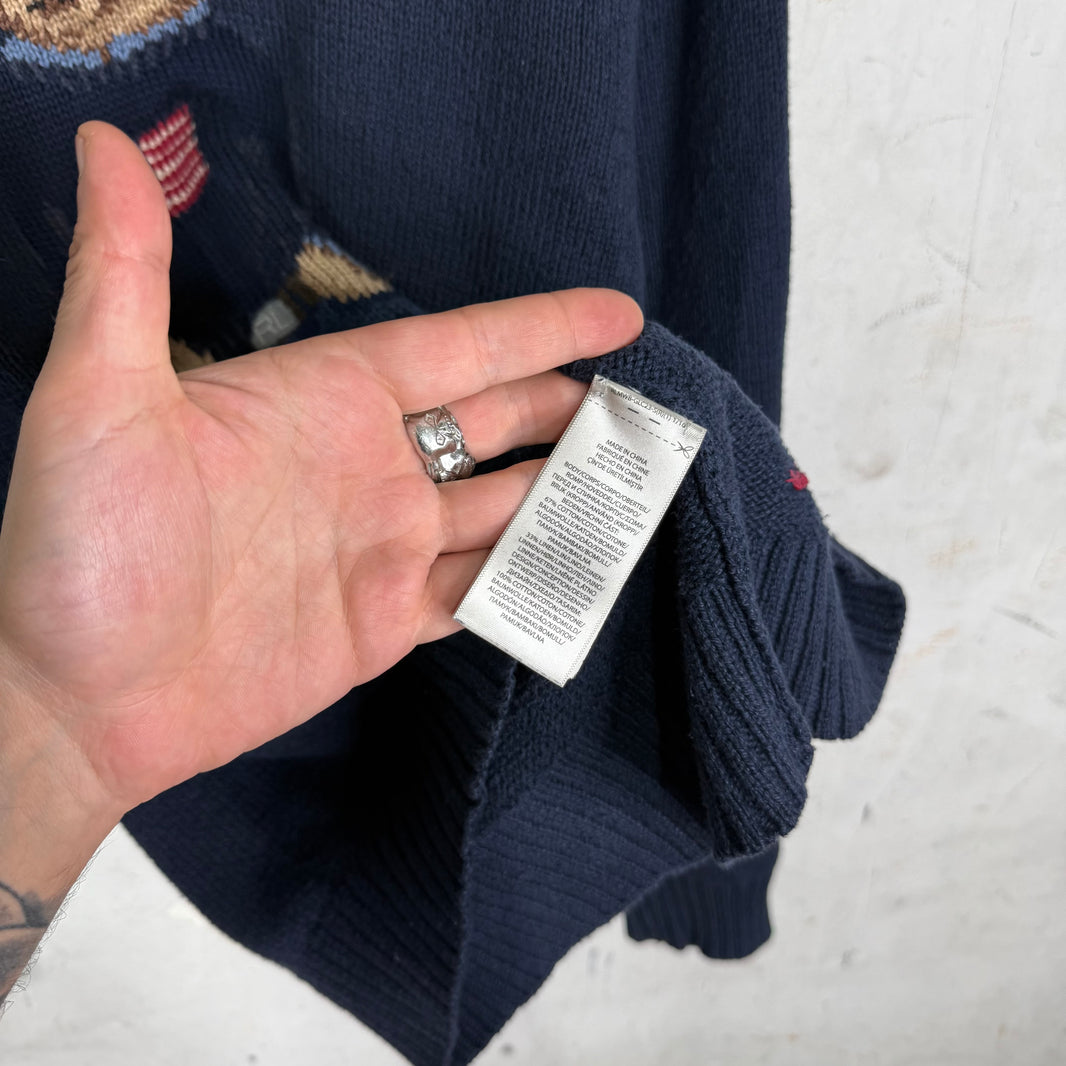 Ralph Lauren Navy Polo Bear Sweater