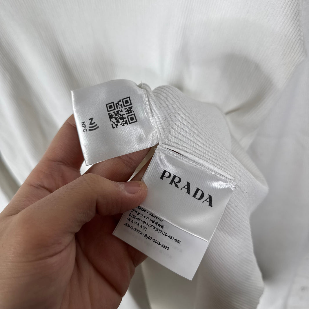 Prada Ribbed Mockneck Shirt