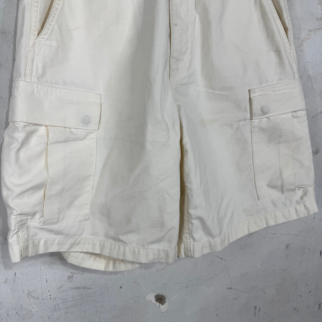 Supreme White Cargo Shorts