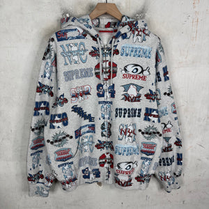 Supreme Multi Logo Zip Up Hoodie