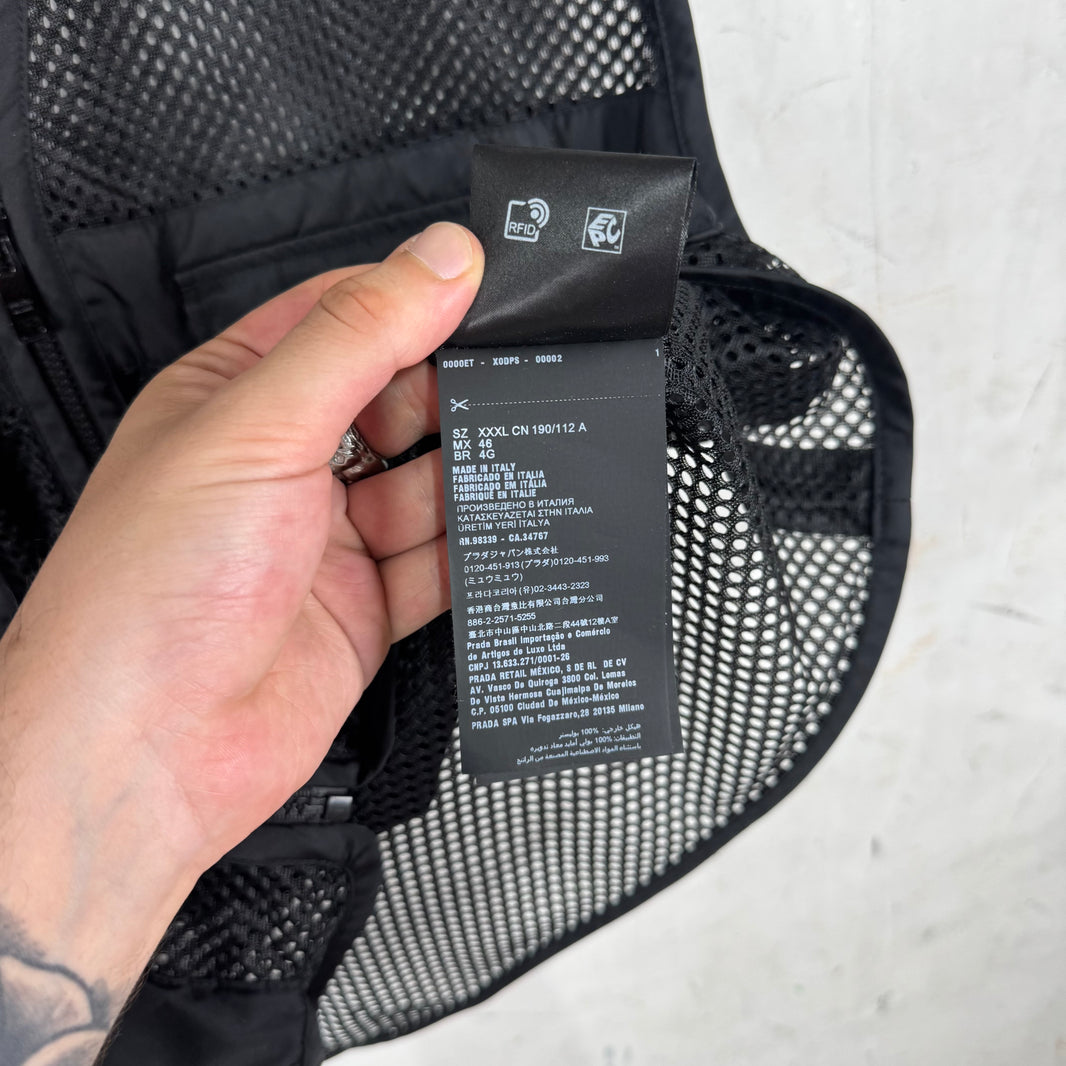 Prada Mesh Plaqued Utility Vest