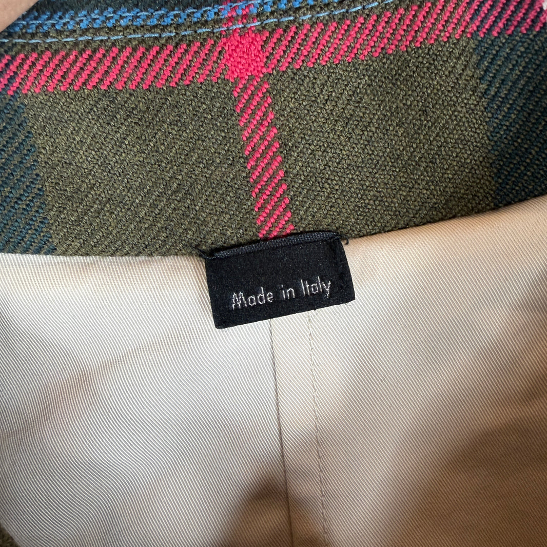 Gucci Plaid Tiger Trench Coat