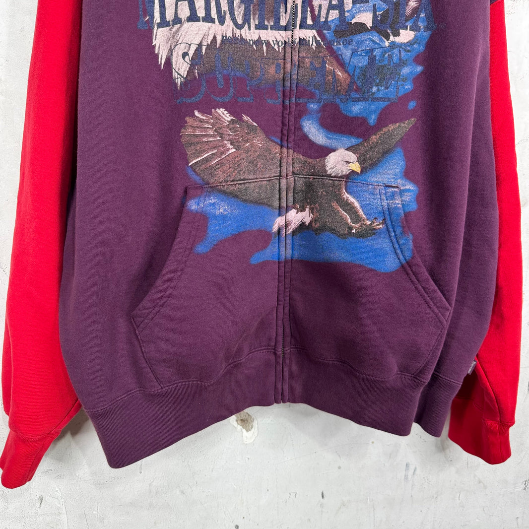 Supreme x MM6 Eagle Zip Up Hoodie