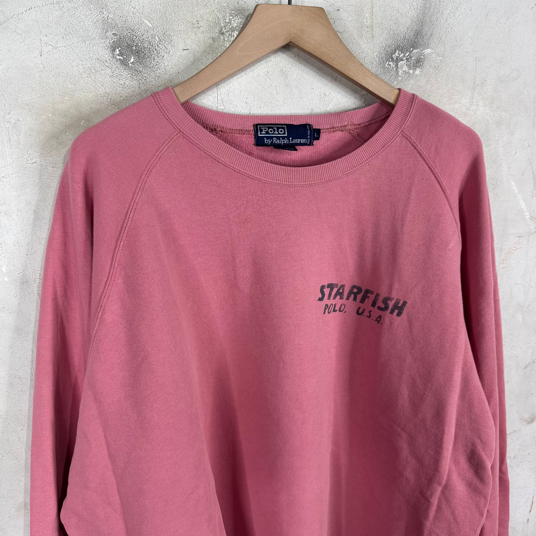 Ralph Lauren Pink Starfish Crewneck Sweater