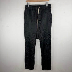 Rick Owens Cupro Long Drawstring Pants