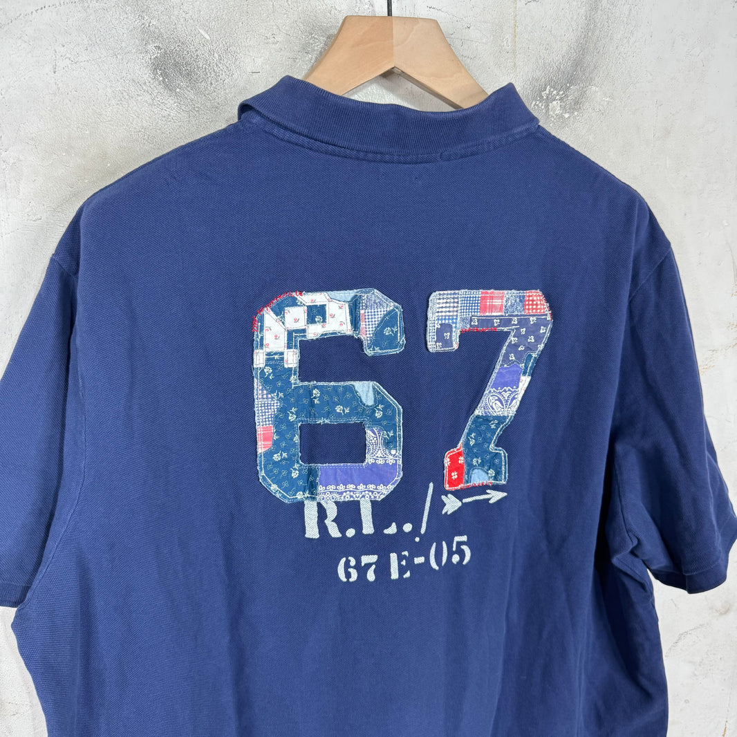 Ralph Lauren Navy Patchwork Big Pony Polo