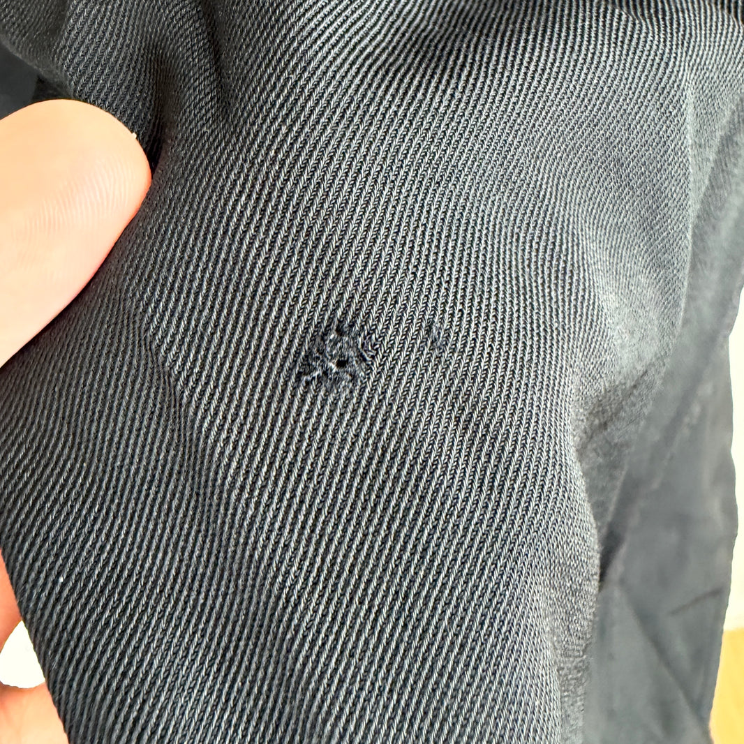 Balenciaga Small Fit Black Twill Button Up LS Shirt
