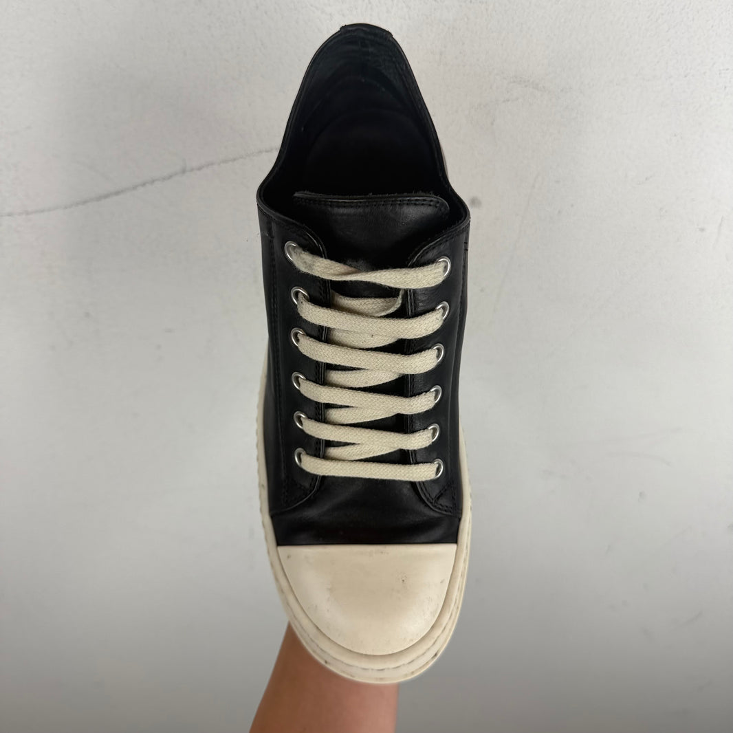Rick Owens Leather Ramone Low Sneakers