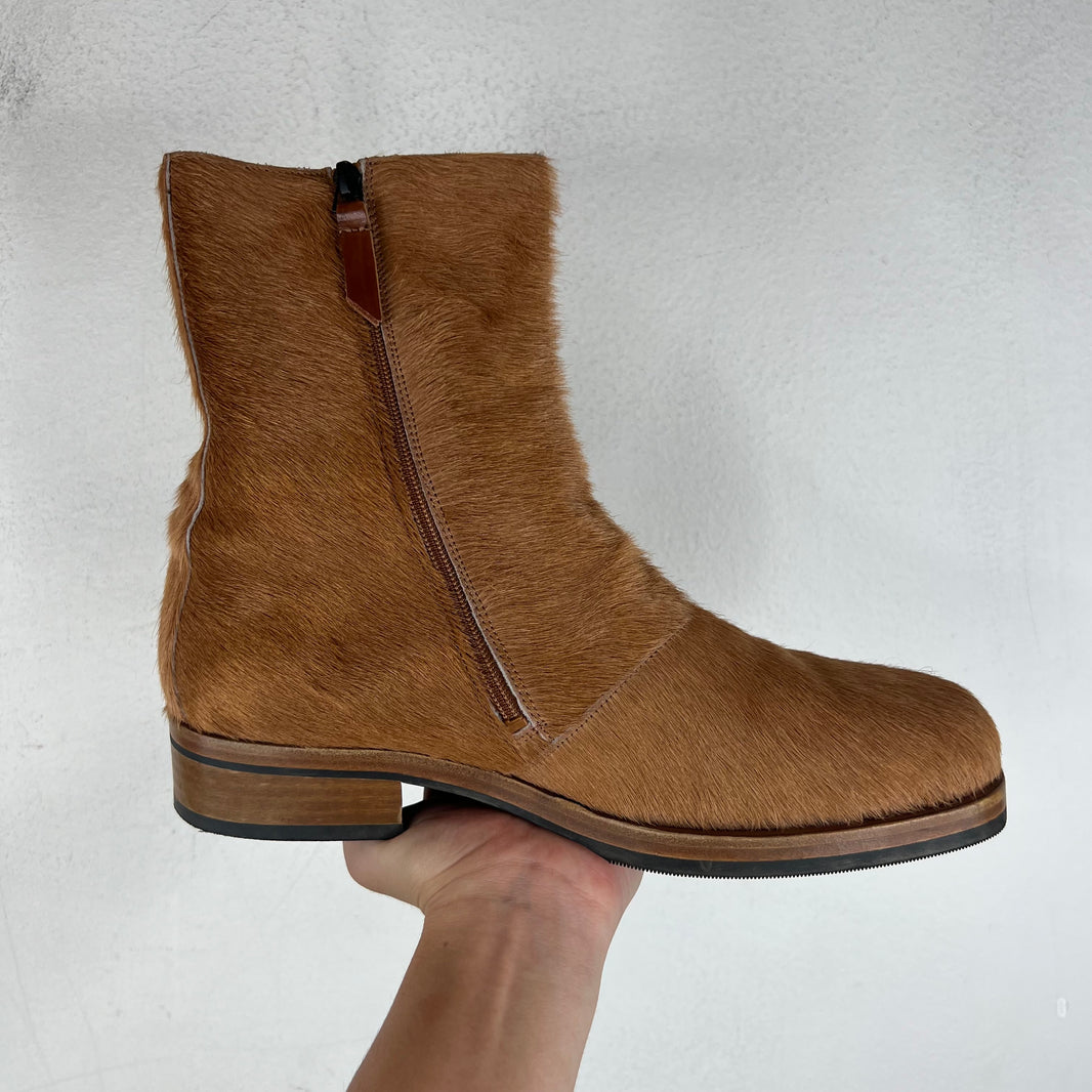 Our Legacy Pony Hair Caramel Camion Boots