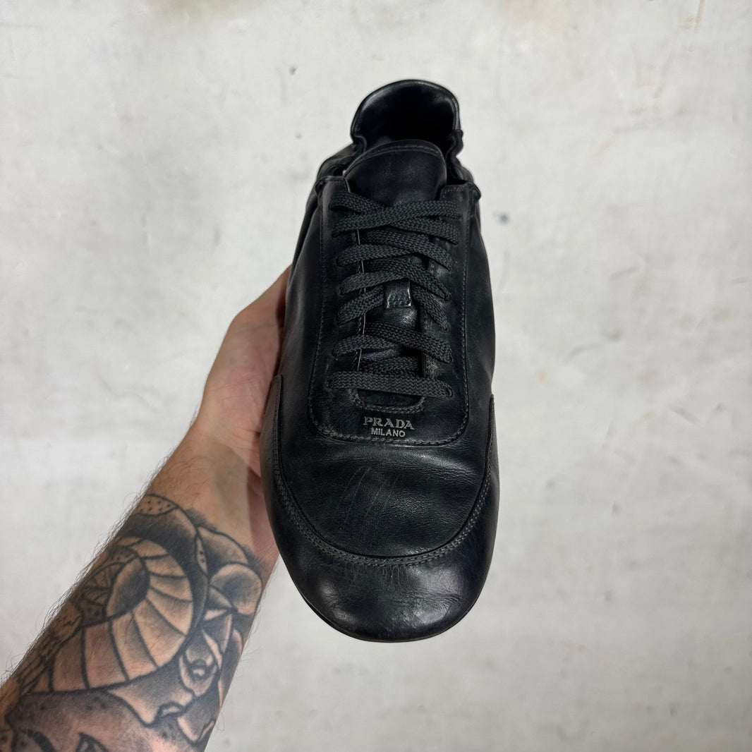 Prada Leather Collapse Sneakers