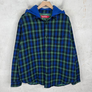 Supreme Hooded Plaid Flannel