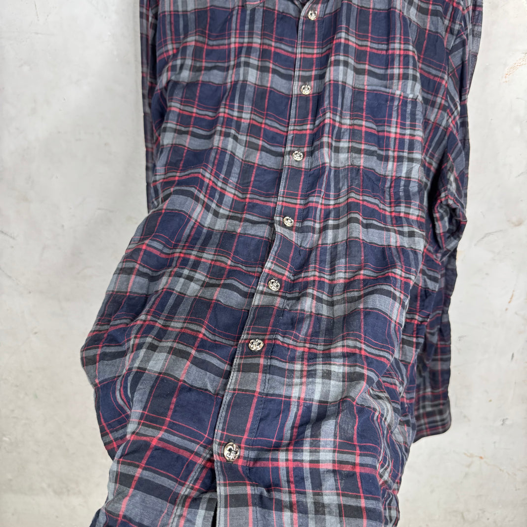 Chrome Hearts Thin Plaid Fleur Flannel