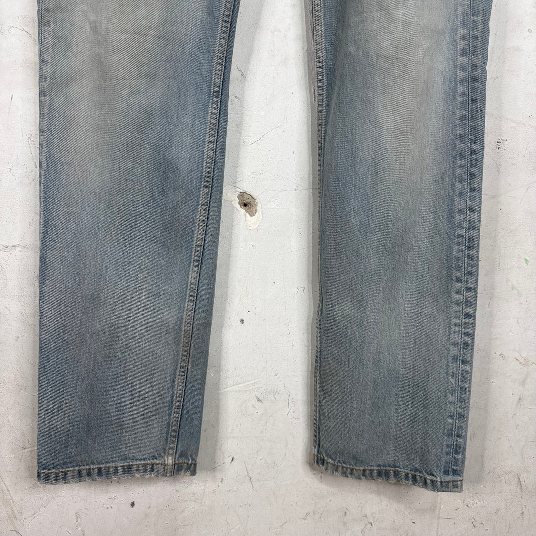 Balenciaga Smoked Muddy Wash Straight Legged Jeans