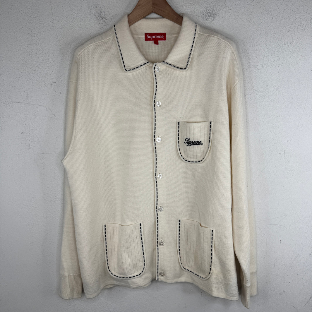 Supreme Cream Stitch Cardigan