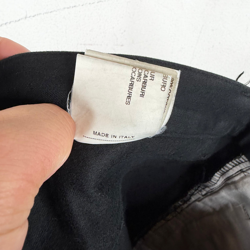 Rick Owens Moleskin Leather Back Pants