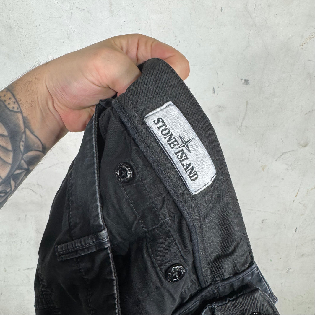 Stone Island Faded Black Cargo Pants