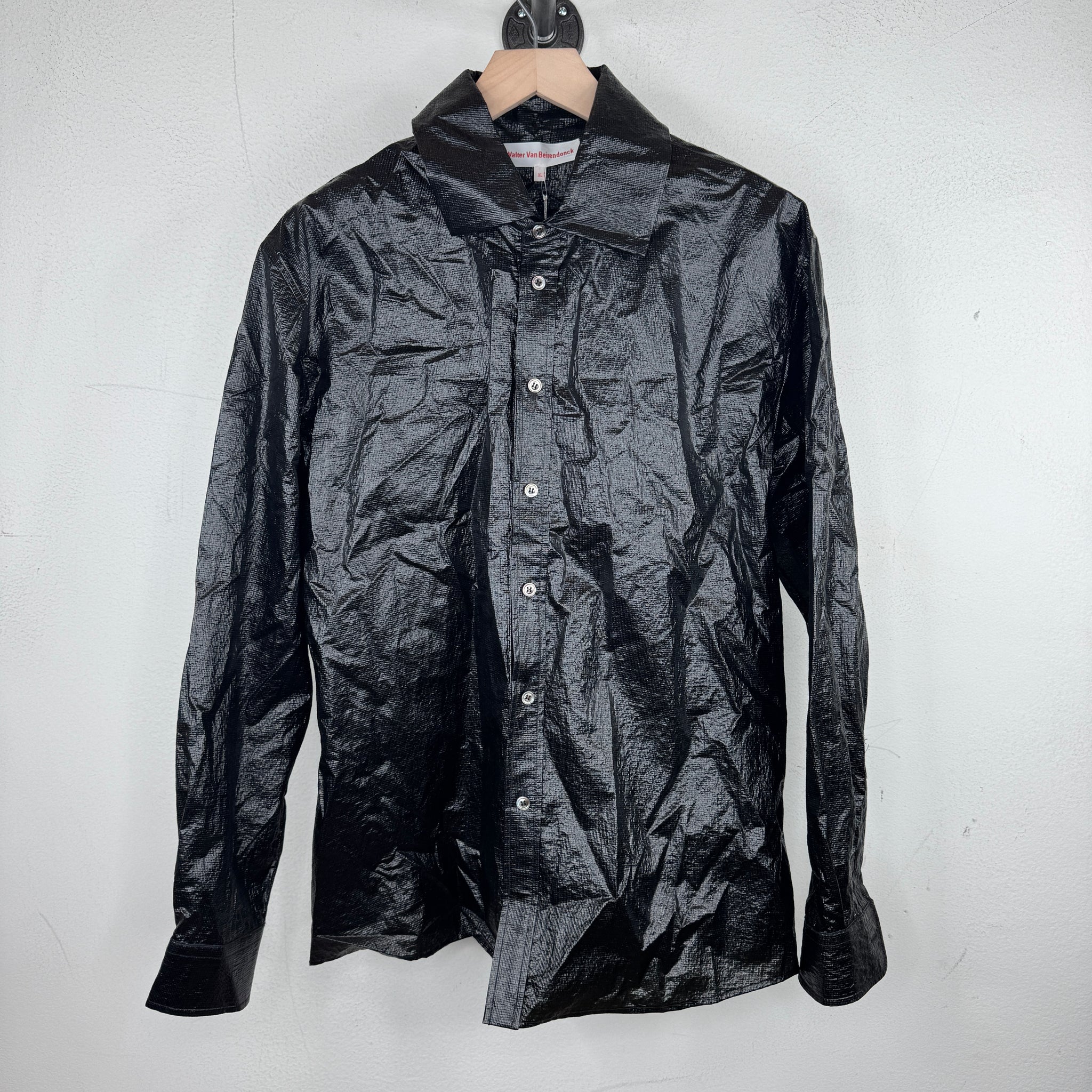 Walter Van Beirendonck Black Wrinkle Button Up