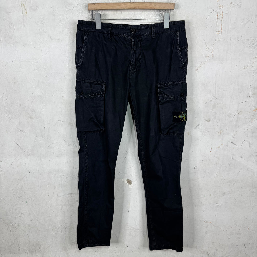 Stone Island Faded Black Cargo Pants