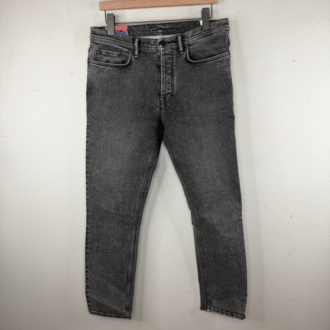 Acne Studios Bla Konst Gray Washed Skinny Jeans