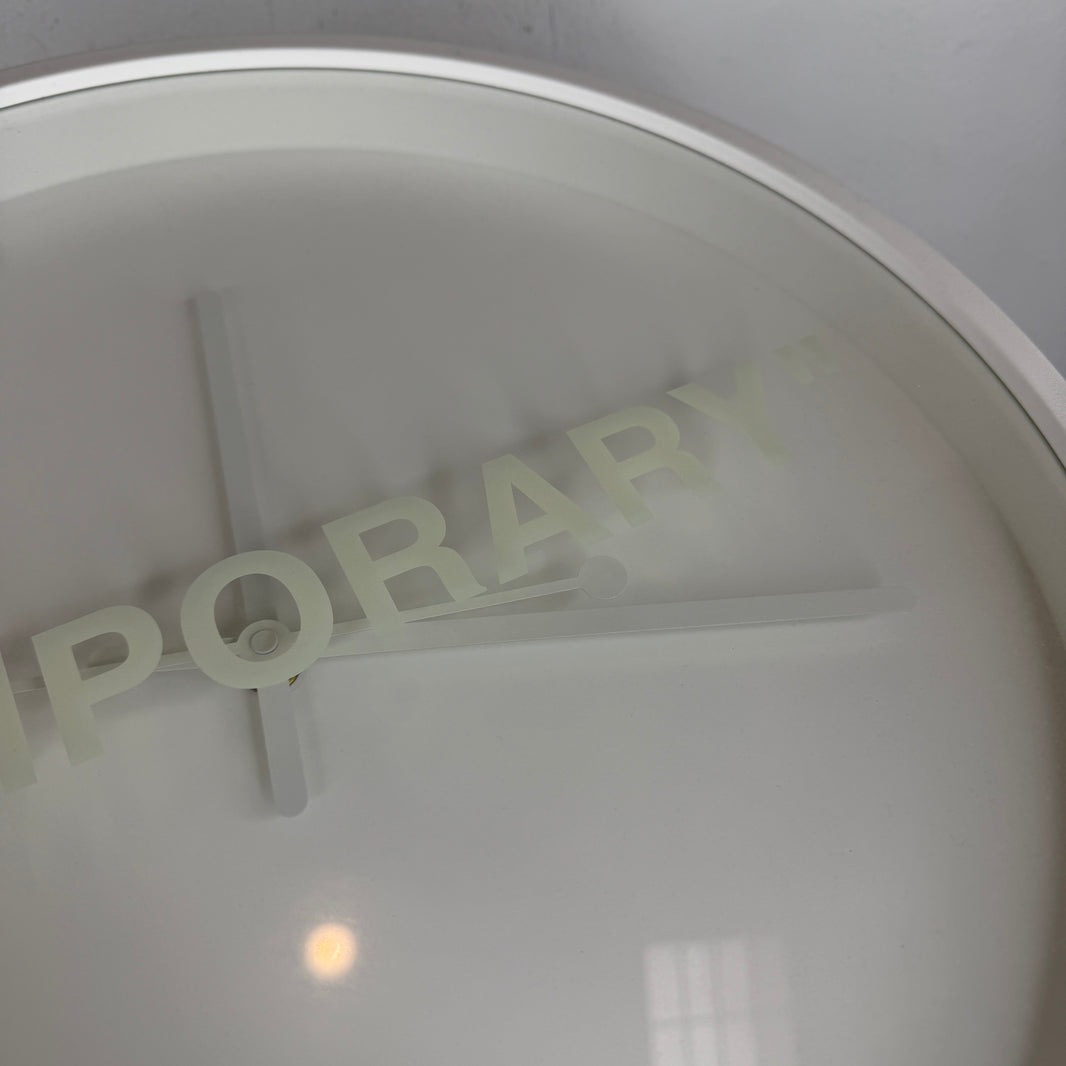 Off White Temporary Large Clock