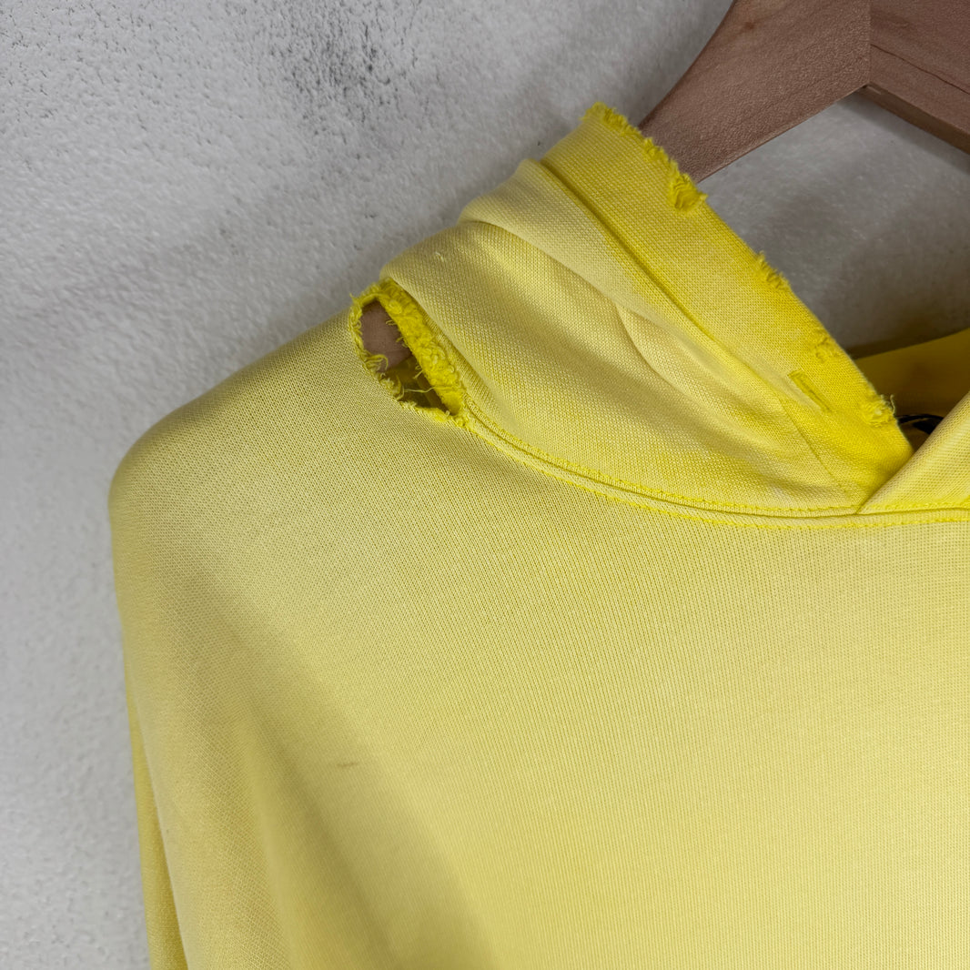 Balenciaga Sample Yellow Distressed Hoodie