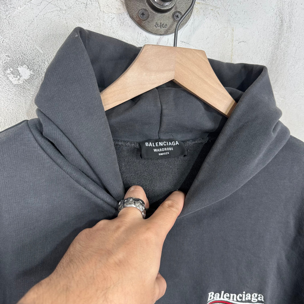 Balenciaga Embroidered Campaign Hoodie