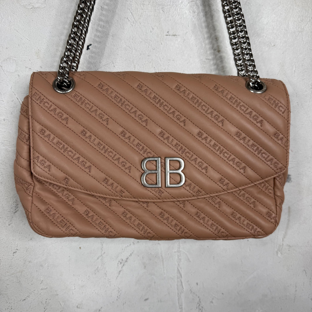 Balenciaga BB Round Charm Chained Bag