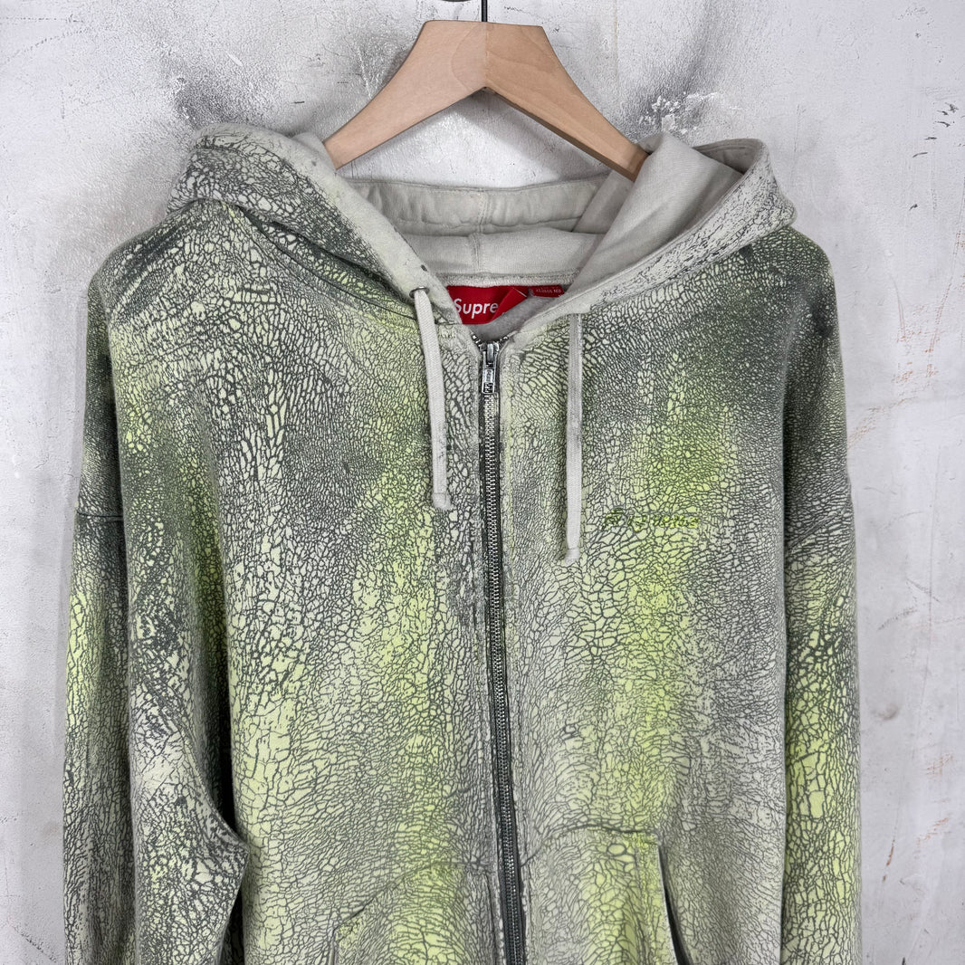 Supreme Cracked Printed Zip Hoodie