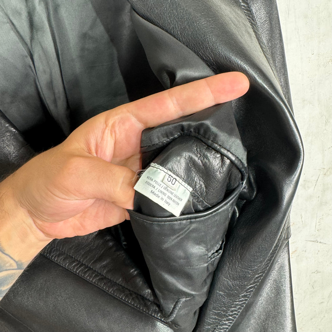 Saint Laurent Rive Gauche Tom Ford 2002 Leather Blazer