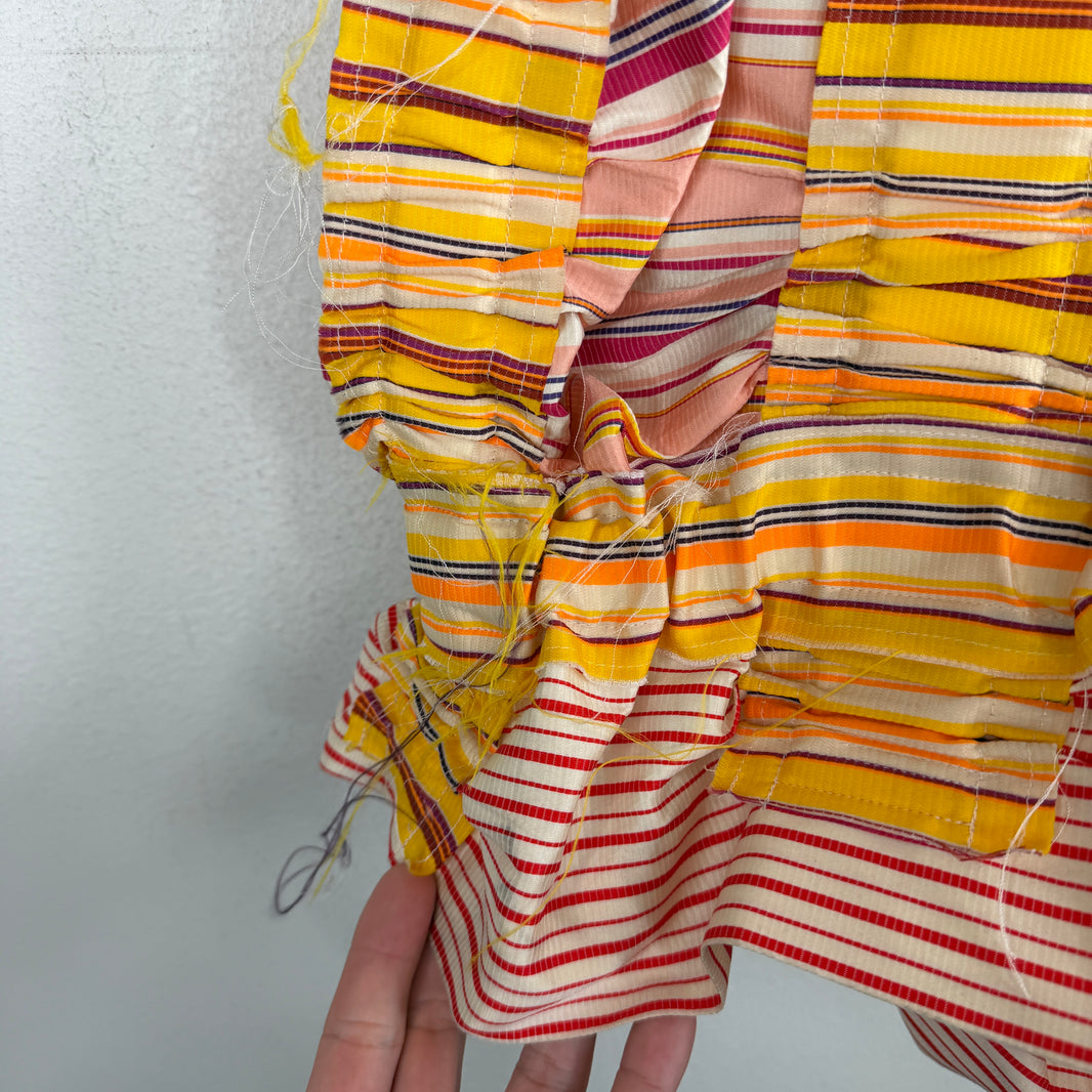 CDG Homme Plus Striped Elastic Panel Shorts