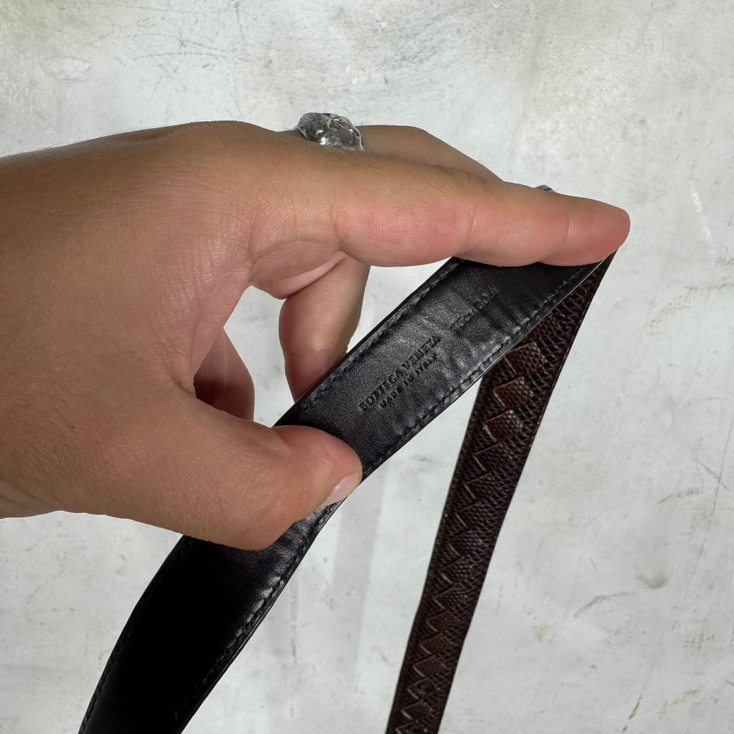 Bottega Veneta Snake Intreciatto Belt