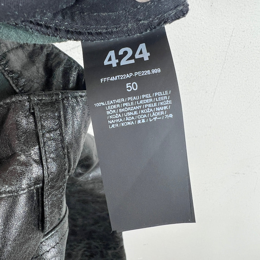 424 Paper Leather Pants