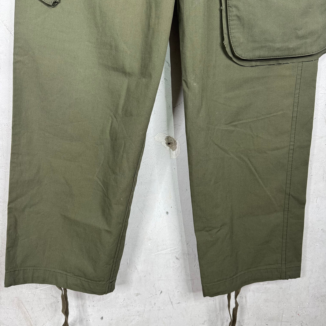 Sacai Wide Belted Olive Cargo Pants