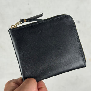 CDG Black Leather Zip Wallet