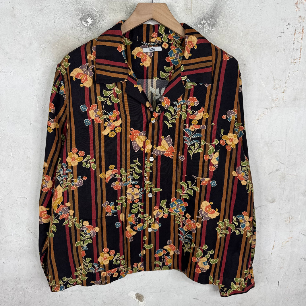 Bode Floral Silk Blend Buttoned Shirt