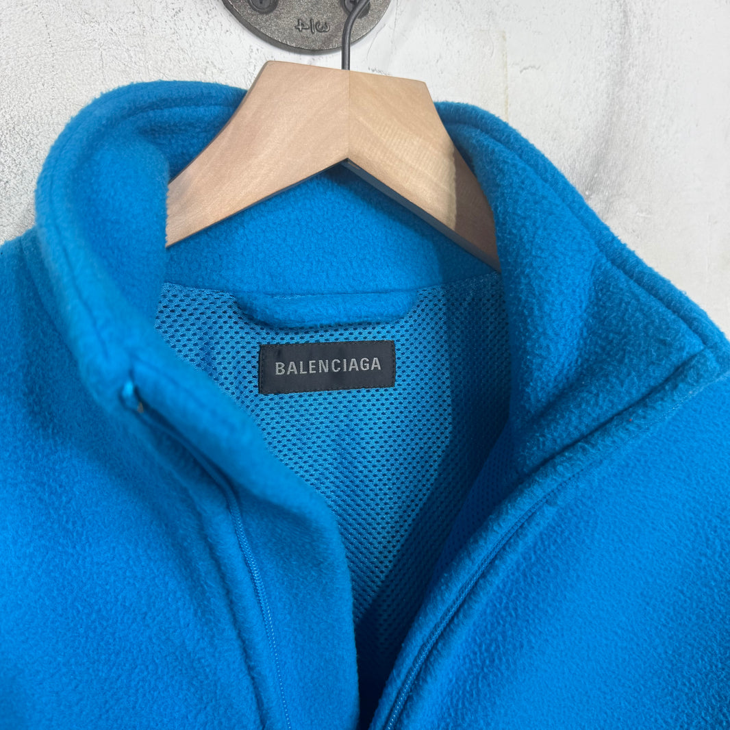 Balenciaga Blue Sporty B Fleece Jacket