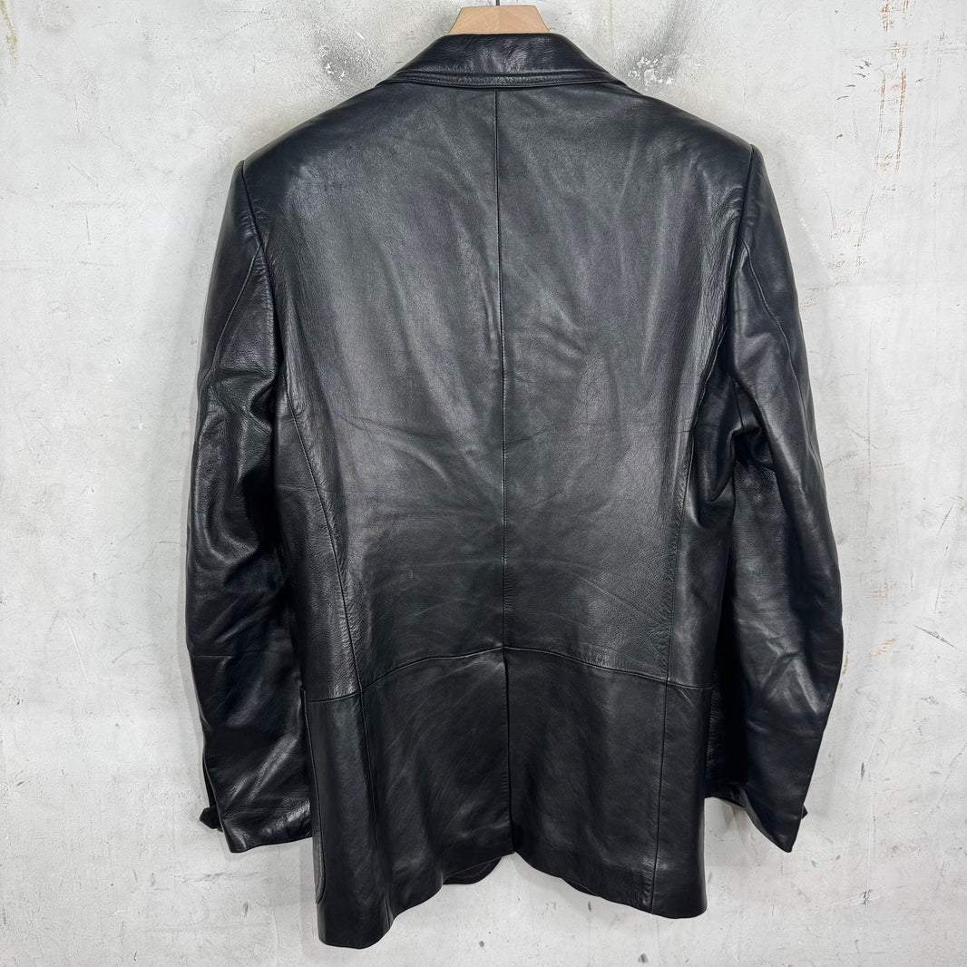 Saint Laurent Rive Gauche Tom Ford 2002 Leather Blazer