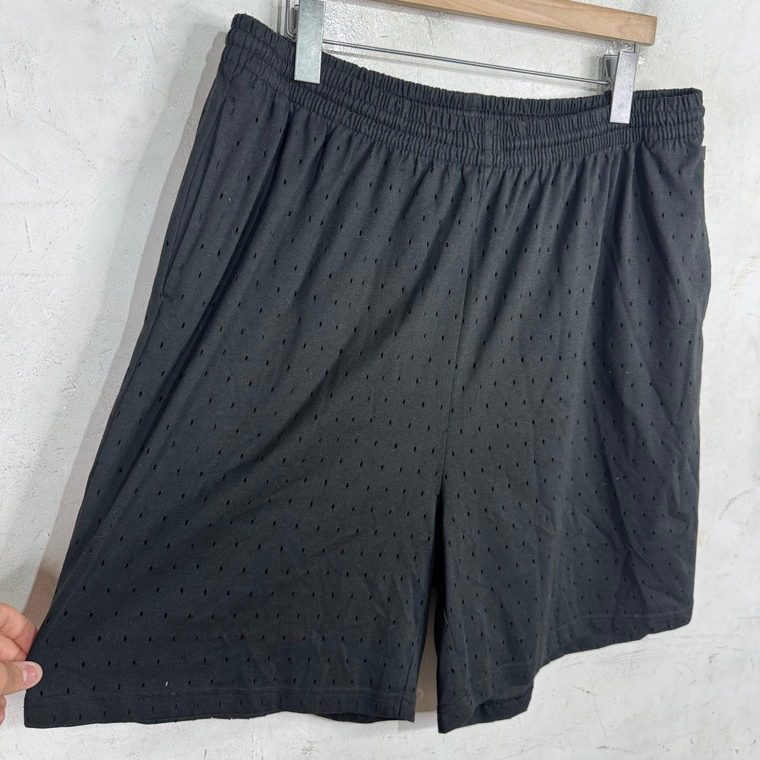 Balenciaga Perforated Cotton Shorts