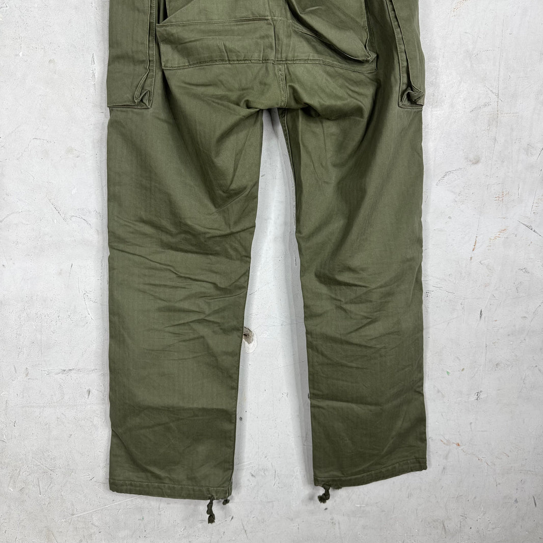 RRL Olive Herringbone Cargos