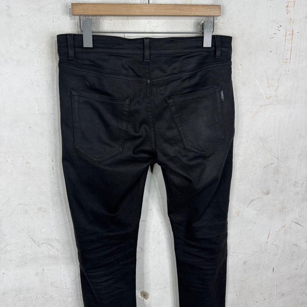 Saint Laurent Black Waxed D03 Jeans