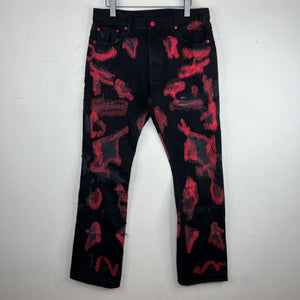 Endless Denim Black/Red Spellout Jeans