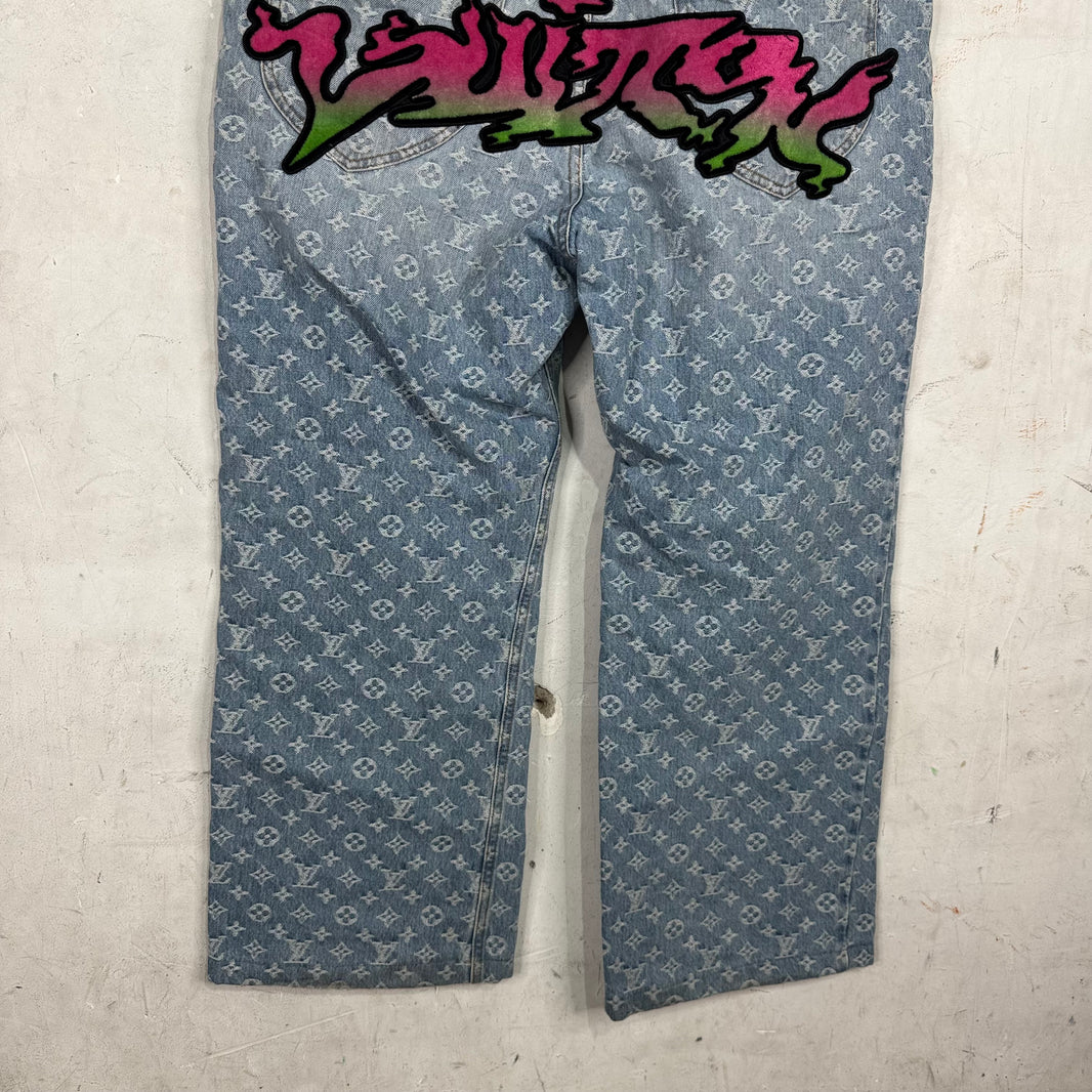 Louis Vuitton Monogram Grafitti Jeans