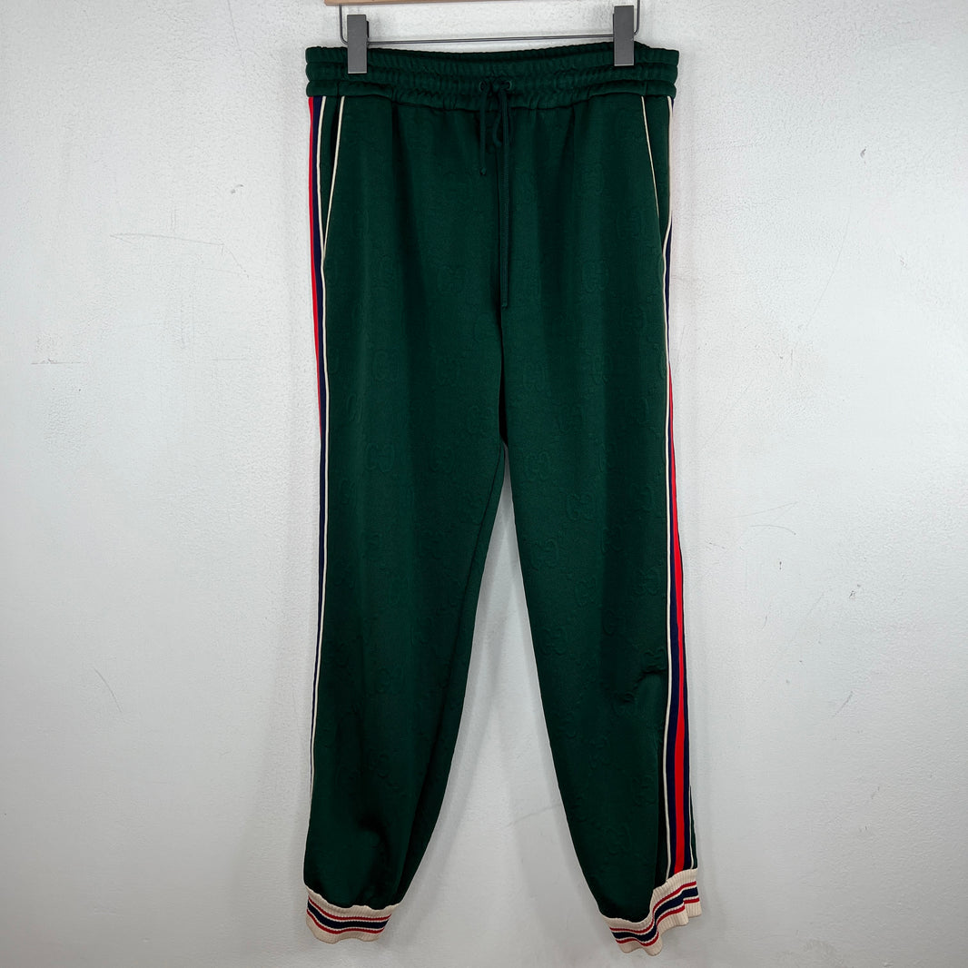 Gucci Green GG Monogram Track Pants