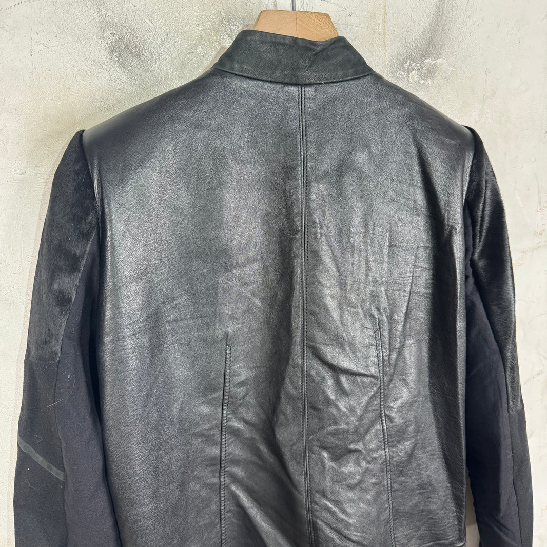 Helmut Lang Mohair Leather Moto Jacket