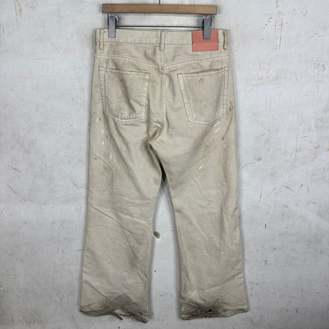 Acne Studios 2021M Trafalgar White Painter Jeans