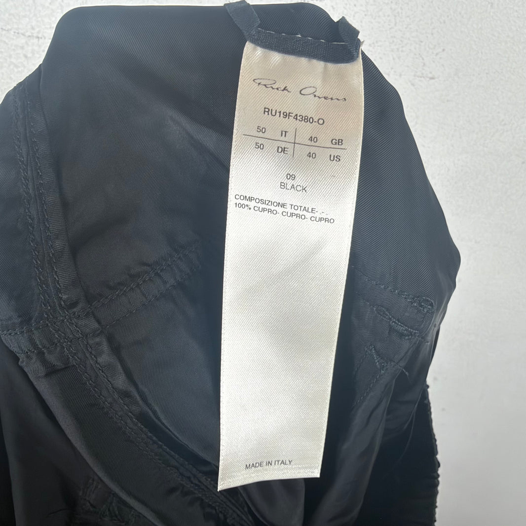 Rick Owens Cupro Long Drawstring Pants